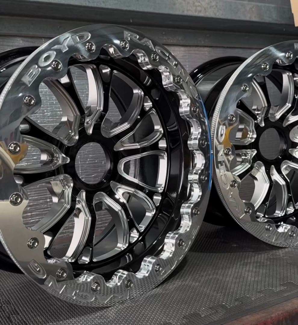 Boyd Coddington Bristol Wheels 15x8, Gloss Black Milled - PRO DRAG Bea ...
