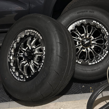 Boyd Coddington Bristol Wheels 15x9, Gloss Black Milled - PRO DRAG Beadlock